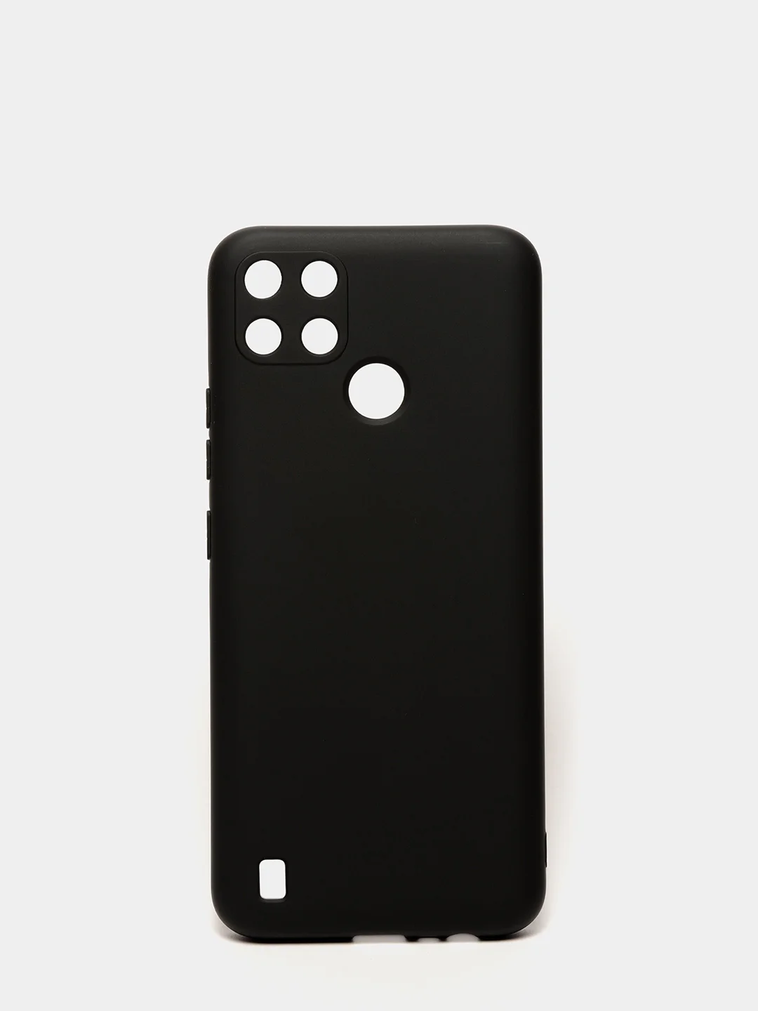 Черный чехол для Realme C21Y силиконовый, с защитой камеры