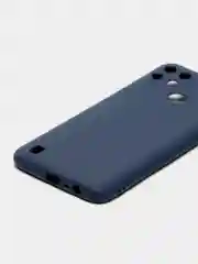 Темно-синий чехол для Realme C21Y силиконовый, с защитой камеры