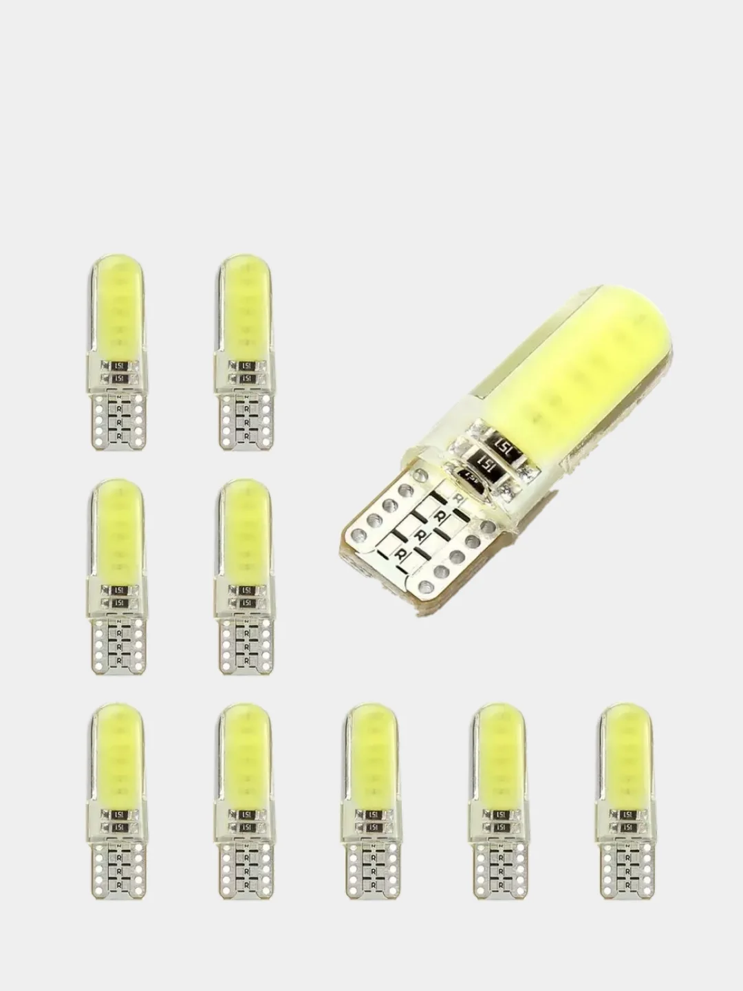 Светодиодные лампы (2шт) canbus в габарит, салон, подсветка номера 12LED silicon