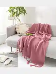 Розовый плед Eco-M/Норвегия, кашемир