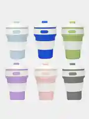 Силиконовый складной стакан для напитков Collapsible Coffee Cup, 8 цветов