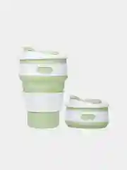 Мятный силиконовый складной стакан для напитков Collapsible Coffee Cup, 8 цветов