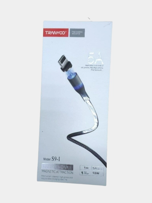 Магнитный кабель TRANYOO S9-C Lightning 5A