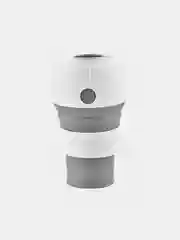Серый силиконовый складной стакан для напитков Collapsible Coffee Cup 450 мл, 5 цветов