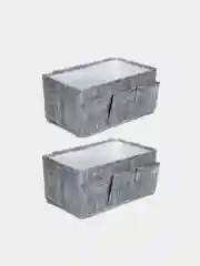 Органайзер для хранения с 3 объёмными карманами, 2 штуки, 25 х 15 х 12 см