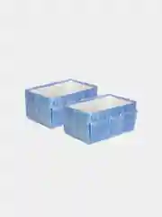 Небесно-голубой органайзер для хранения с 3 объёмными карманами, 2 штуки, 25 х 15 х 12 см