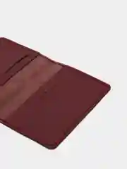 Бордовый обложка для паспорта, черная, кожа