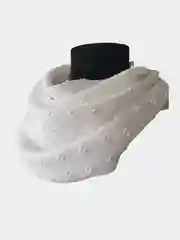 Белый женский фактурный платок с люрексом. Тонкий платок. Платок на голову. Мусульманский платок
