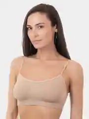 Бежевый топ-бра из микрофибры Giulia