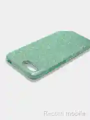 Бирюзовый чехол блестящий Honor 10, накладка с блёстками Хонор 10