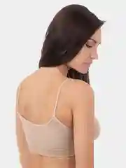 Бежевый топ-бра из микрофибры Giulia