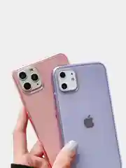 Чехол на iPhone 7/8,XR,11,12, силиконовый полупрозрачный, 3 цвета
