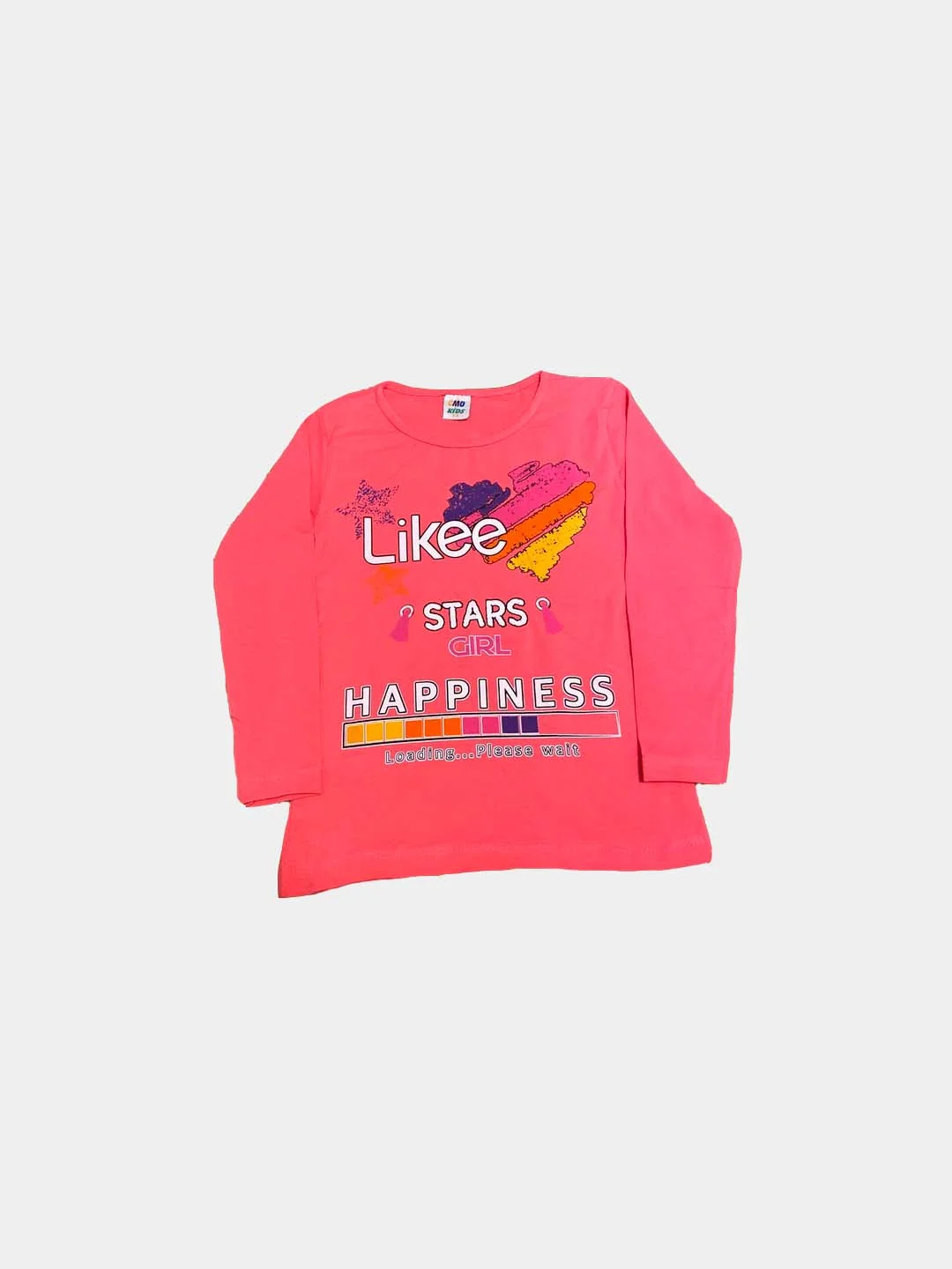 Коралловый меланж лонгслив для девочек Likee