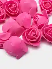 Фуксия роза из фоамирана, бутон, 35 мм, 15 штук