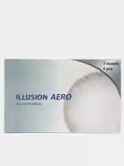 Прозрачные контактные линзы для коррекции зрения ILLUSION AERO, 6 линз, 1 месяц