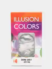 Серый цветные контактные линзы Illusion colors Shine, 2 шт, 3 месяца