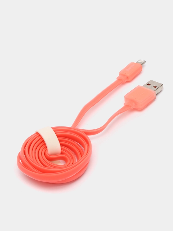 Кабель Lightning Ainy Fa-032D, розовый, 1 м