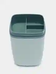Голубой футляр для зубных щеток и пасты