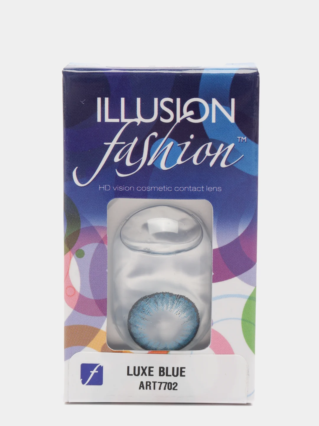 Синий цветные контактные линзы ILLUSION fashion Luxe, 2 шт, 8,6, 1 месяц