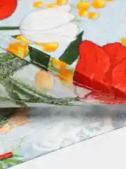 Лесной зеленый банное полотенце, вафельное, хлопок, 75 х 150 см, на день рождения