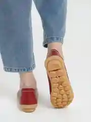 Багровый балетки женские из натуральной кожи, 4 цвета