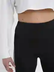 Черный лосины Sport Collection с высокой талией (брюки с кожаными вставками)