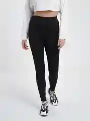 Черный лосины Sport Collection с высокой талией (брюки с кожаными вставками)