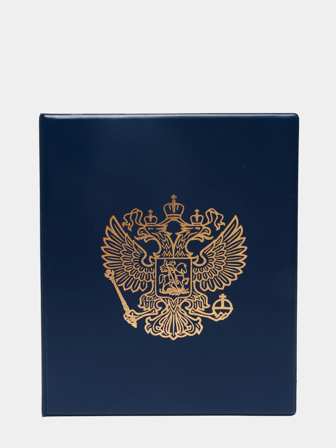 Синий альбом для монет и банкнот "Герб" без листов