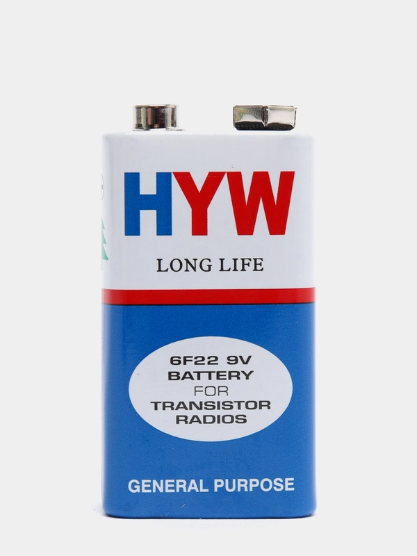 Батарейка Крона HYW LONG LIFE, 6F22, 9В