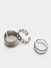 Серебряный набор колец с регулируемыми размерами