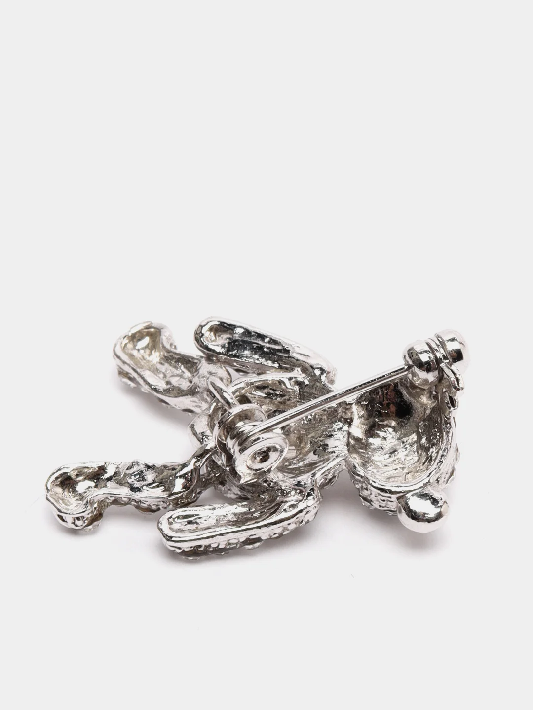 Мини брошь Мишка, цирконы, 2,8*1,5 см