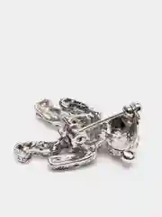 Мини брошь Мишка, цирконы, 2,8*1,5 см