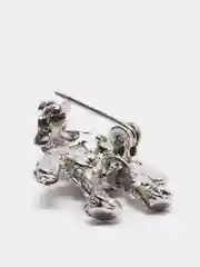 Мини брошь Мишка, цирконы, 2,8*1,5 см
