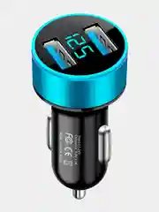 Синий автомобильное зарядное устройство, 2 USB, 3.1 А