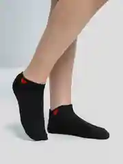 Черный носки женские с сердечком