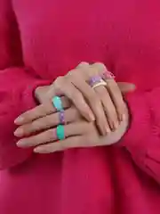 Набор колец из металла