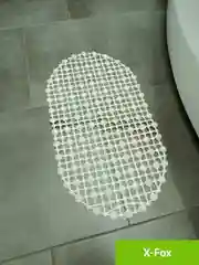 Белый виниловый/силиконовый коврик для ванной комнаты