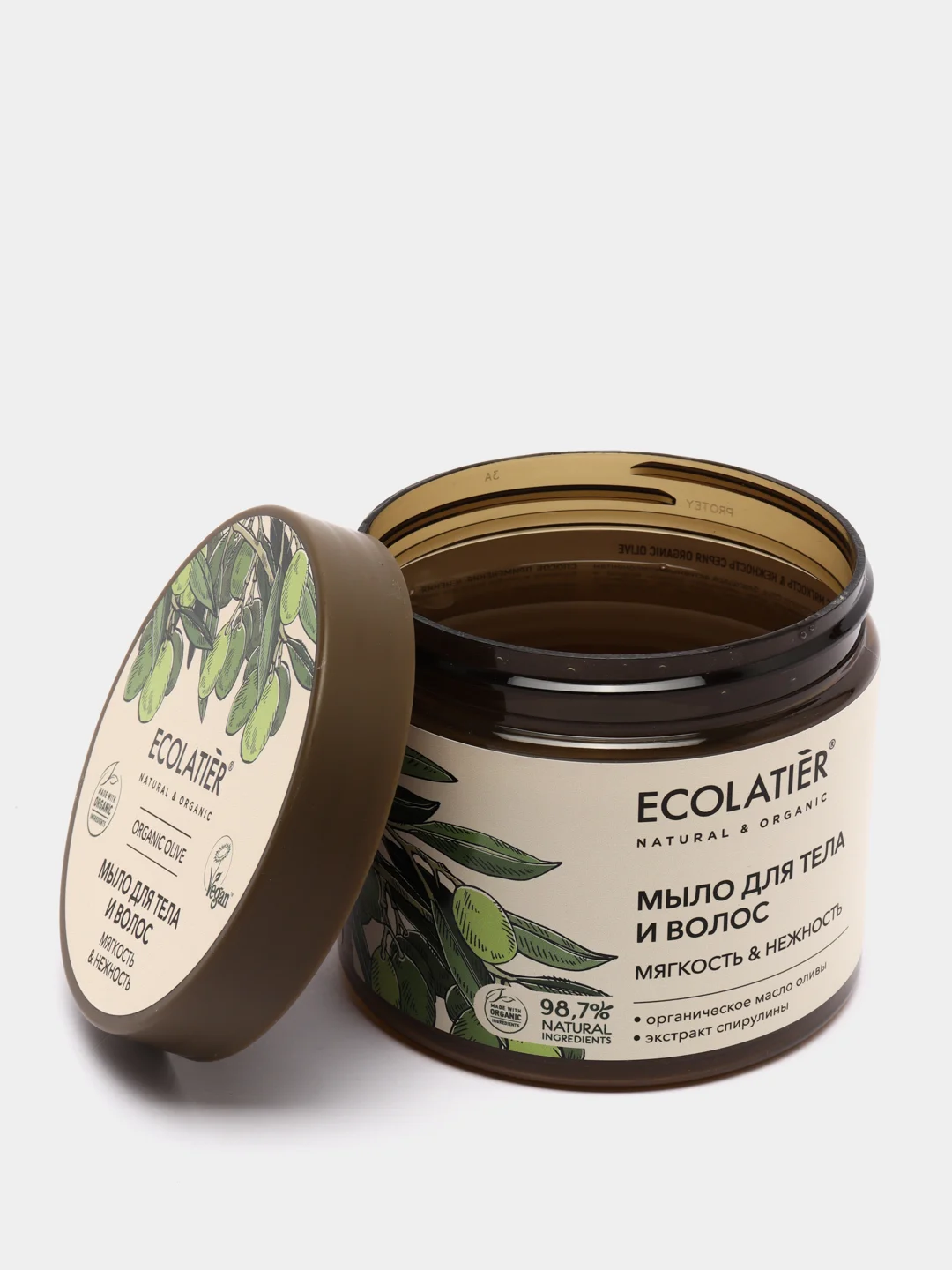 Мыло для тела и волос Мягкость и Нежность ECOLATIER ORGANIC OLIVE, 350 мл