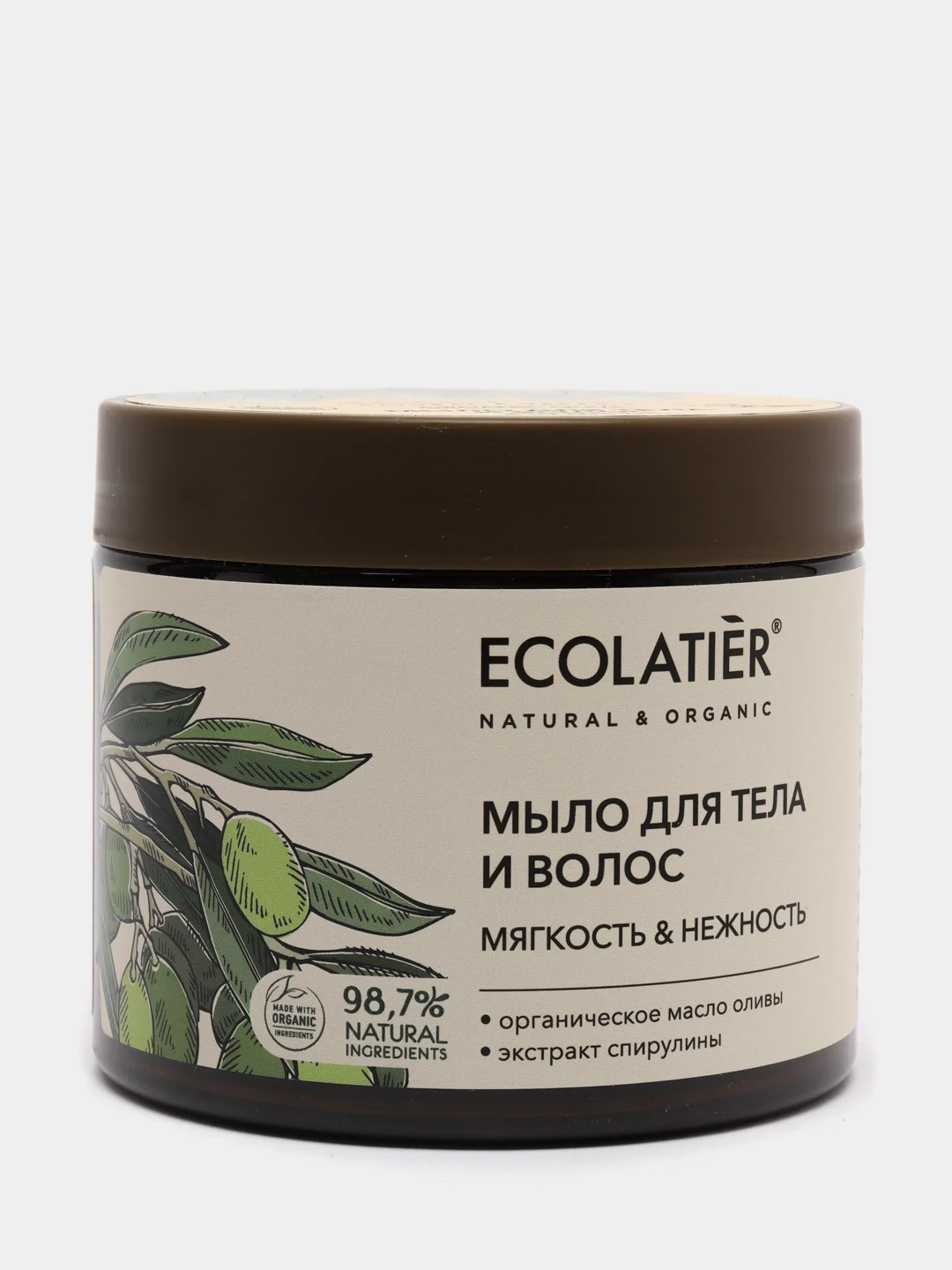 Мыло для тела и волос Мягкость и Нежность ECOLATIER ORGANIC OLIVE, 350 мл