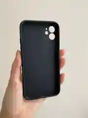 Черный чехол силиконовый на iPhone 11 12 Айфон 11 12