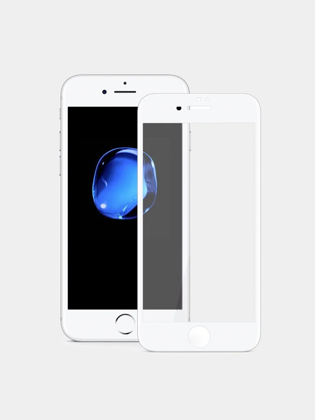 Белый защитное стекло 9D для iPhone 11, XR, 12, 13, XS, 6s, 7, 8, SE, Pro, Max, Plus, mini, Айфон