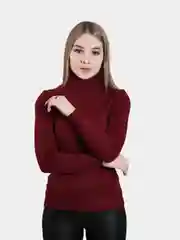 Бордовый водолазка женская