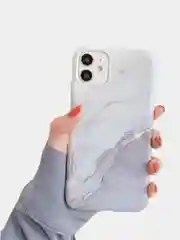 Серебряный мраморный чехол на iPhone 7/8,XR,11,12