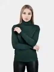 Тёмно-зелёный водолазка женская