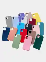 Чехол на iPhone 7/8, Xr, 11, 12, силиконовый матовый, 5 цветов