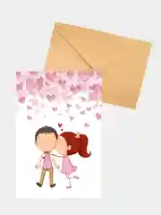 Розовый открытка "Любовь"