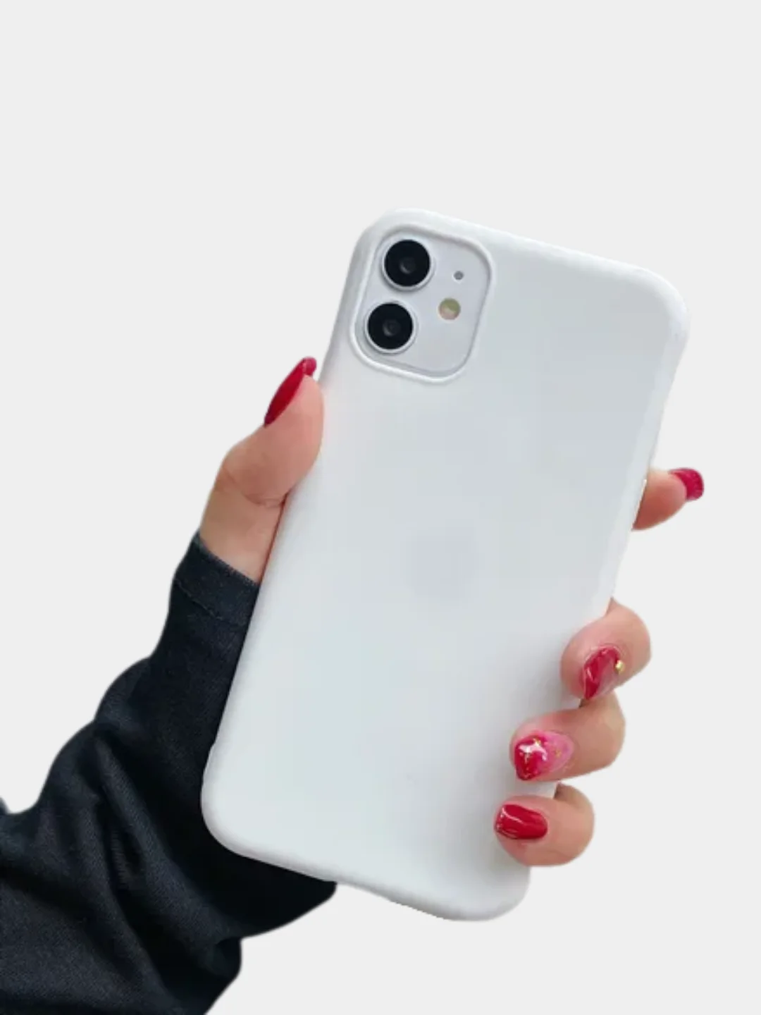 Белый чехол на iPhone 7/8, Xr, 11, 12, силиконовый матовый, 5 цветов