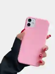 Розовый чехол на iPhone 7/8, Xr, 11, 12, силиконовый матовый, 5 цветов