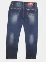 Синий меланж джинсы стрейч