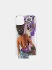 Аметистовый чехол силиконовый с рисунком для Apple Iphone 11, 12, 12Pro, 12 pro max